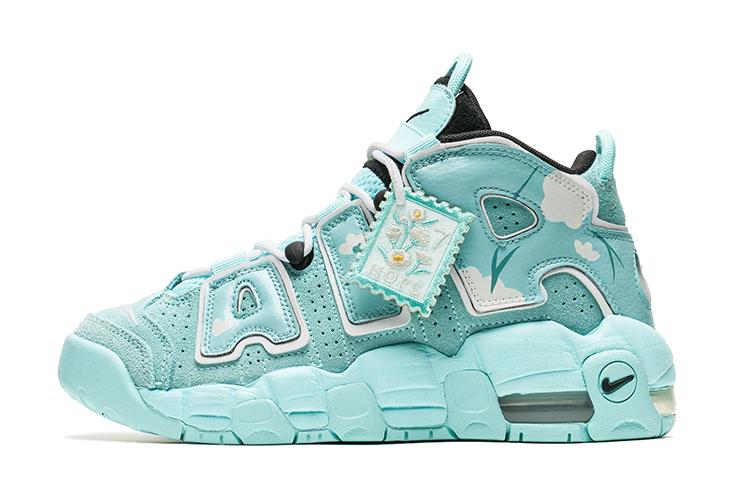 Кроссовки женские Nike Air More Uptempo Mid-Top, tiffany blue, 36.5 EU