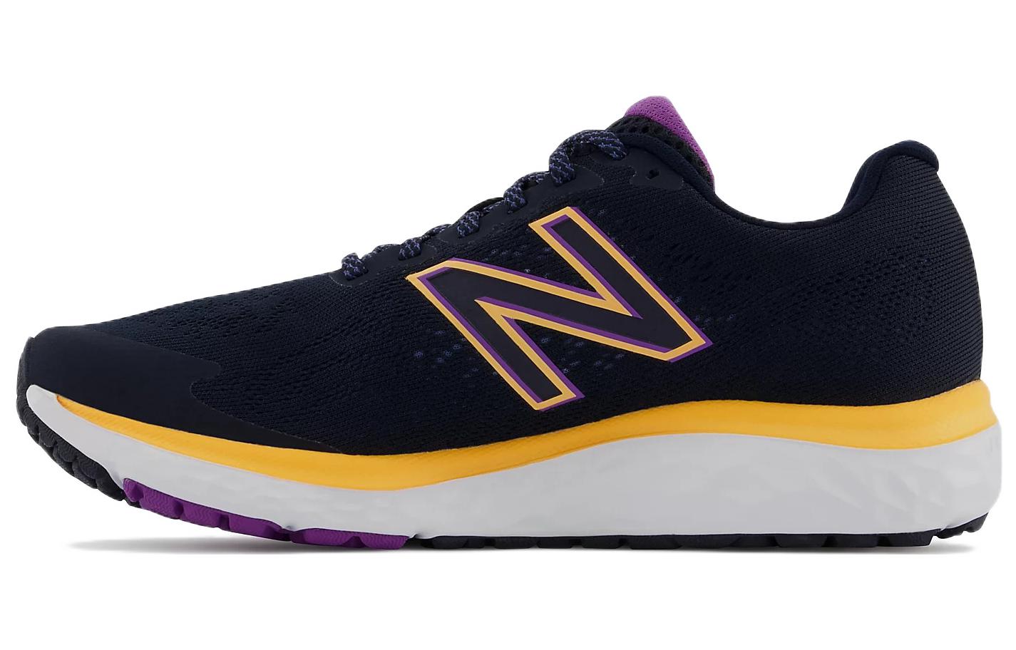 Кроссовки женские New Balance Fresh Foam 680 V7 черные, оранжевые, пурпурные