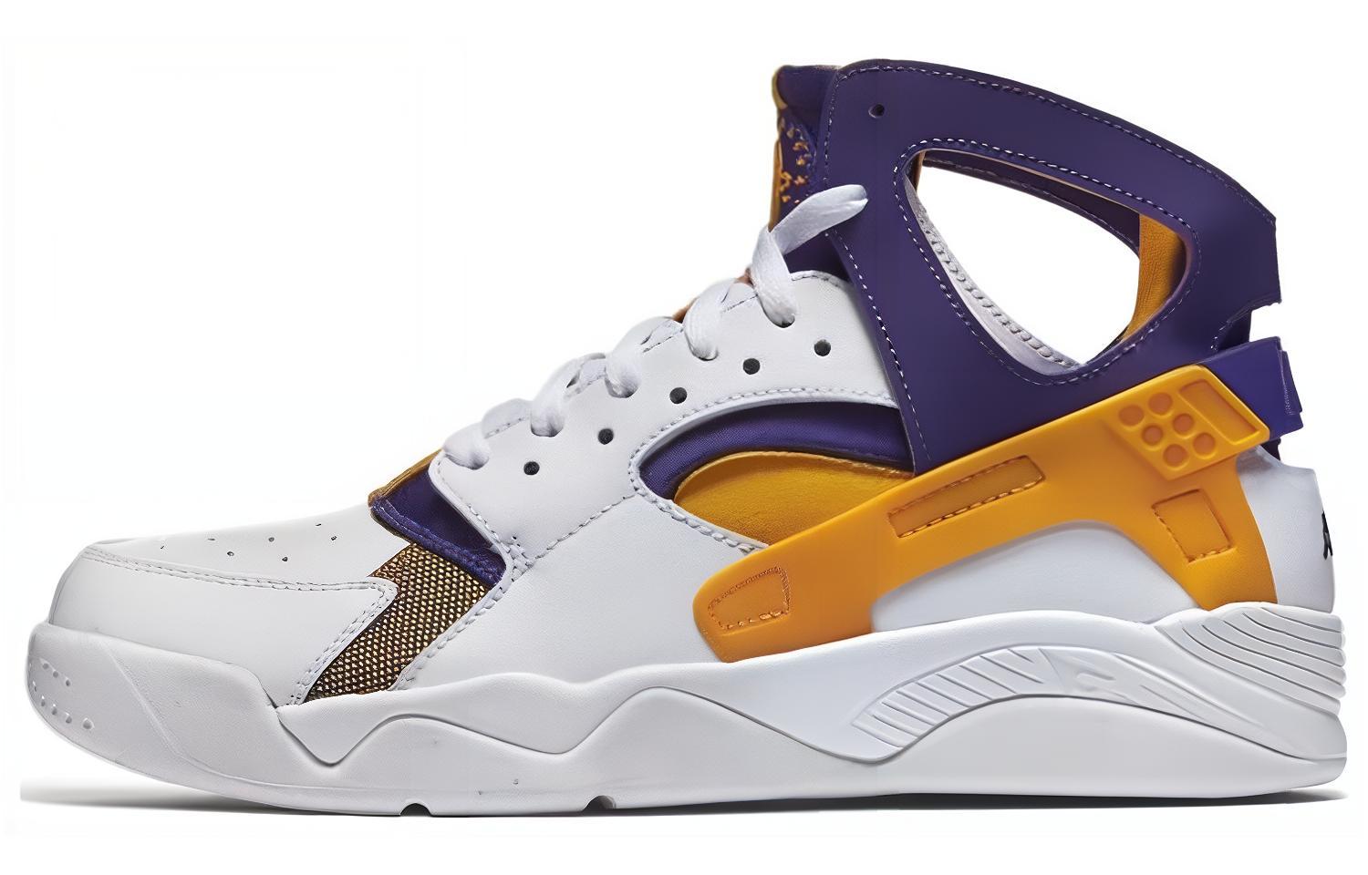 Кроссовки мужские Nike Air Flight Huarache Lakers бело-фиолетовые, 41 EU