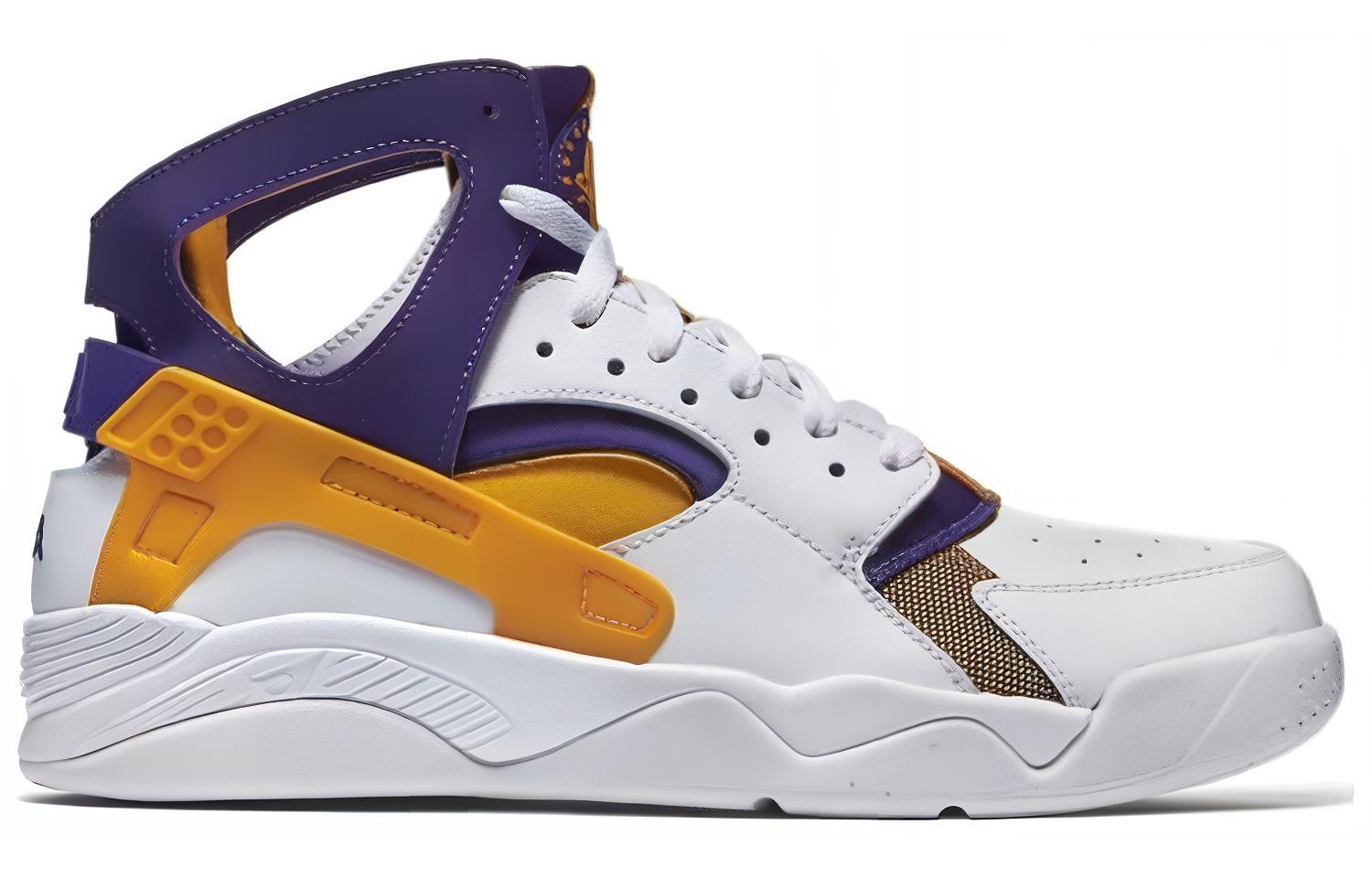 Кроссовки мужские Nike Air Flight Huarache Lakers бело-фиолетовые, 41 EU