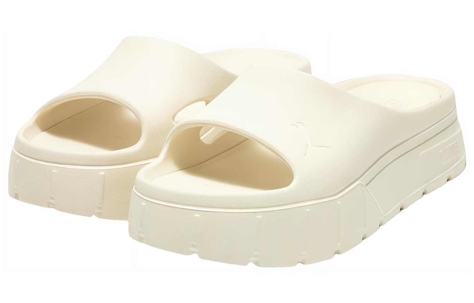 Шлепанцы женские PUMA Mayze Stack Injex бежевые, 39 EU