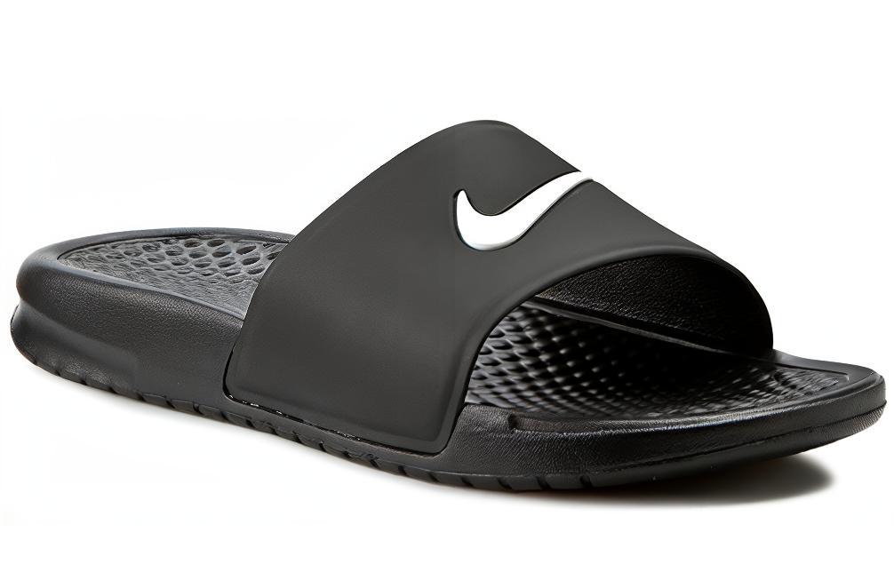 Шлепанцы женские Nike Benassi Shower Slide черные и белые, 36.5 EU