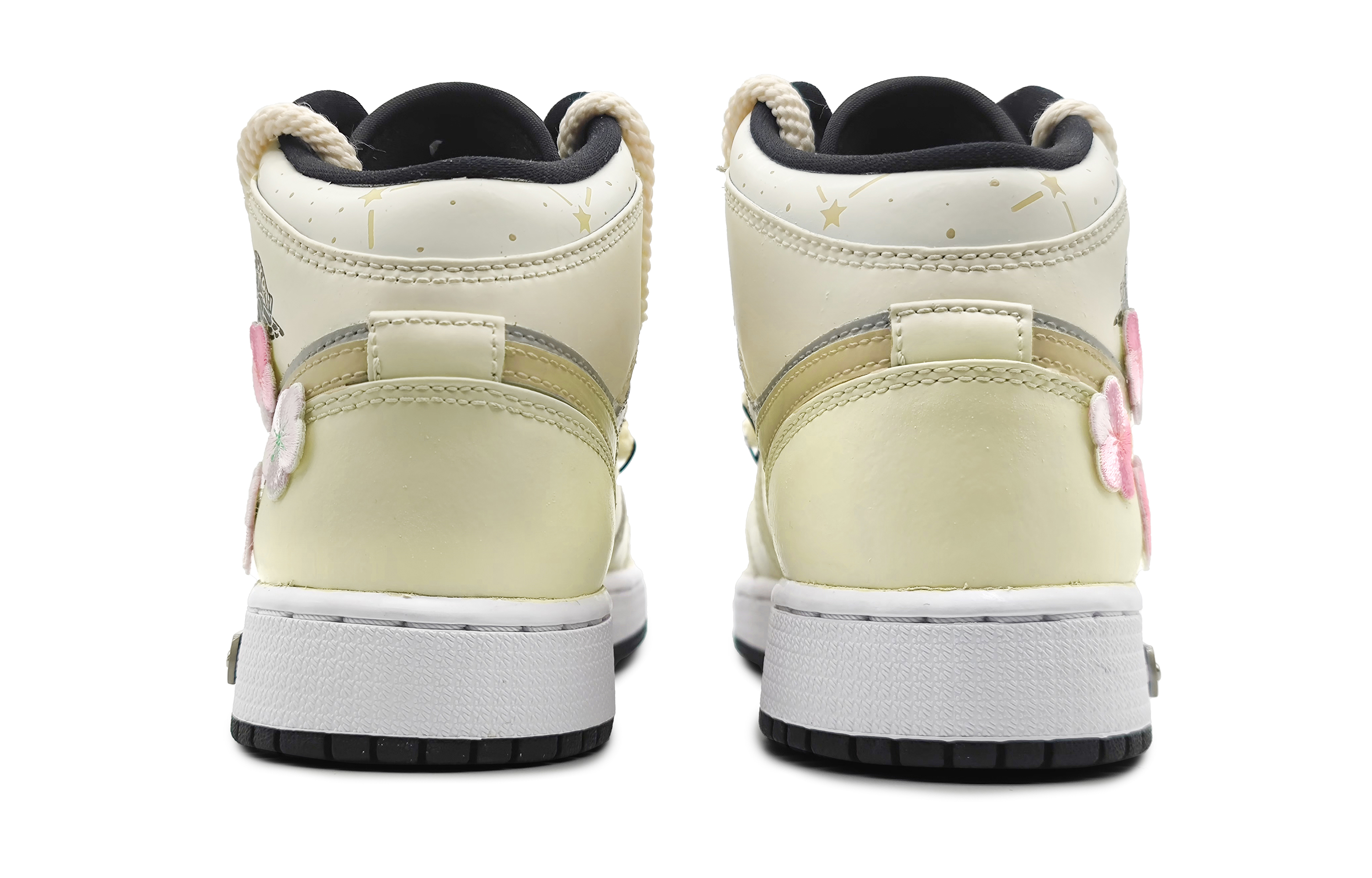 Кеды женские Jordan Air Jordan 1 Mid розовые, желтые, 39 EU