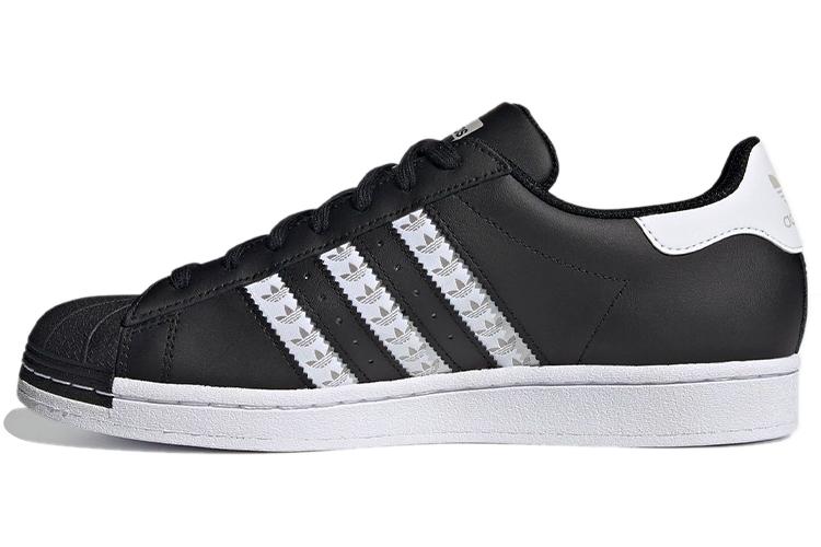 Кеды унисекс Adidas Originals Superstar Logo черные, белые, 36 2/3 EU