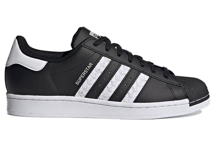 Кеды унисекс Adidas Originals Superstar Logo черные, белые, 36 2/3 EU