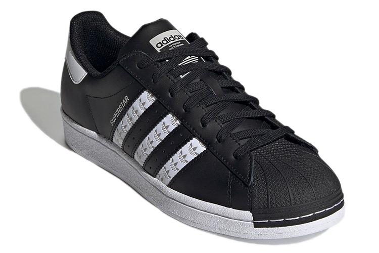 Кеды унисекс Adidas Originals Superstar Logo черные, белые, 36 2/3 EU