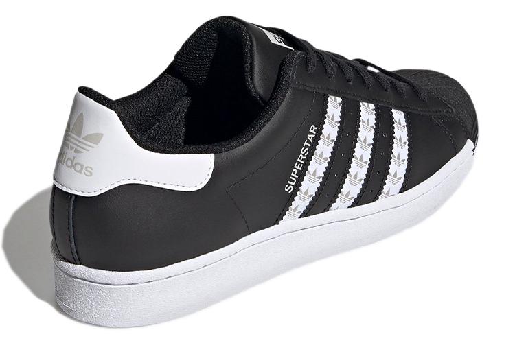 Кеды унисекс Adidas Originals Superstar Logo черные, белые, 36 2/3 EU