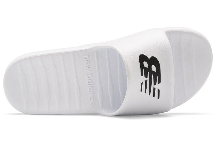 Шлепанцы унисекс New Balance 100 Sandal белые, черные, 41.5 EU