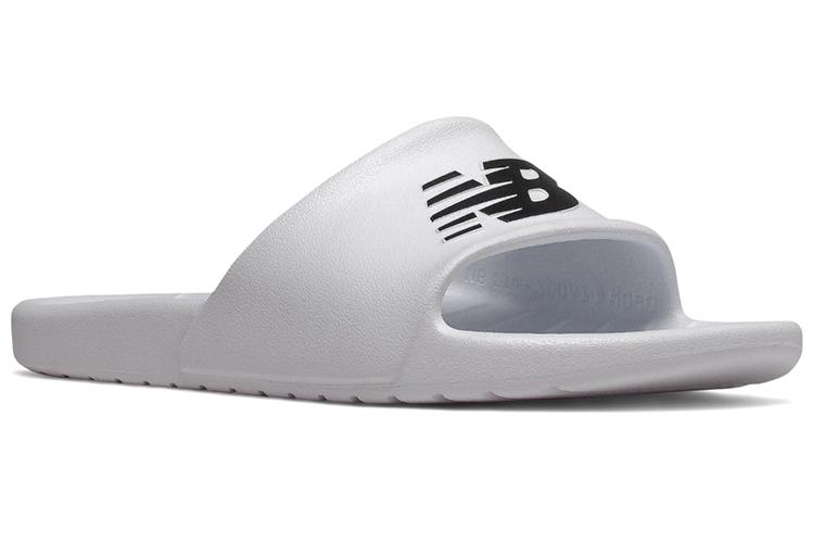 Шлепанцы унисекс New Balance 100 Sandal белые, черные, 41.5 EU