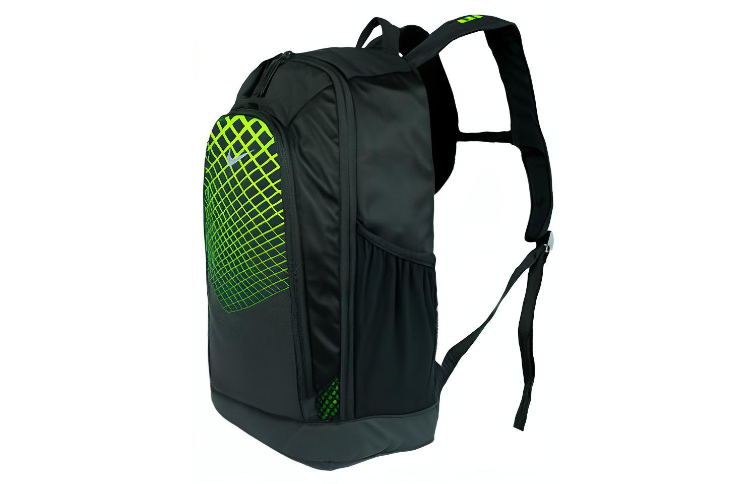 Рюкзак унисекс Nike BA5374-010 черный/зеленый