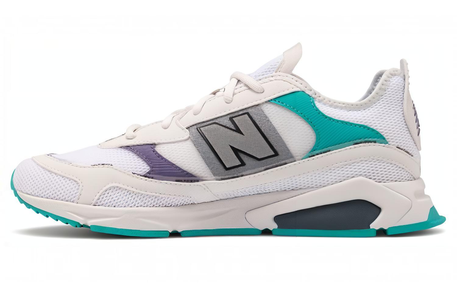 Кроссовки унисекс New Balance X Racer белые серебристые, 37 EU
