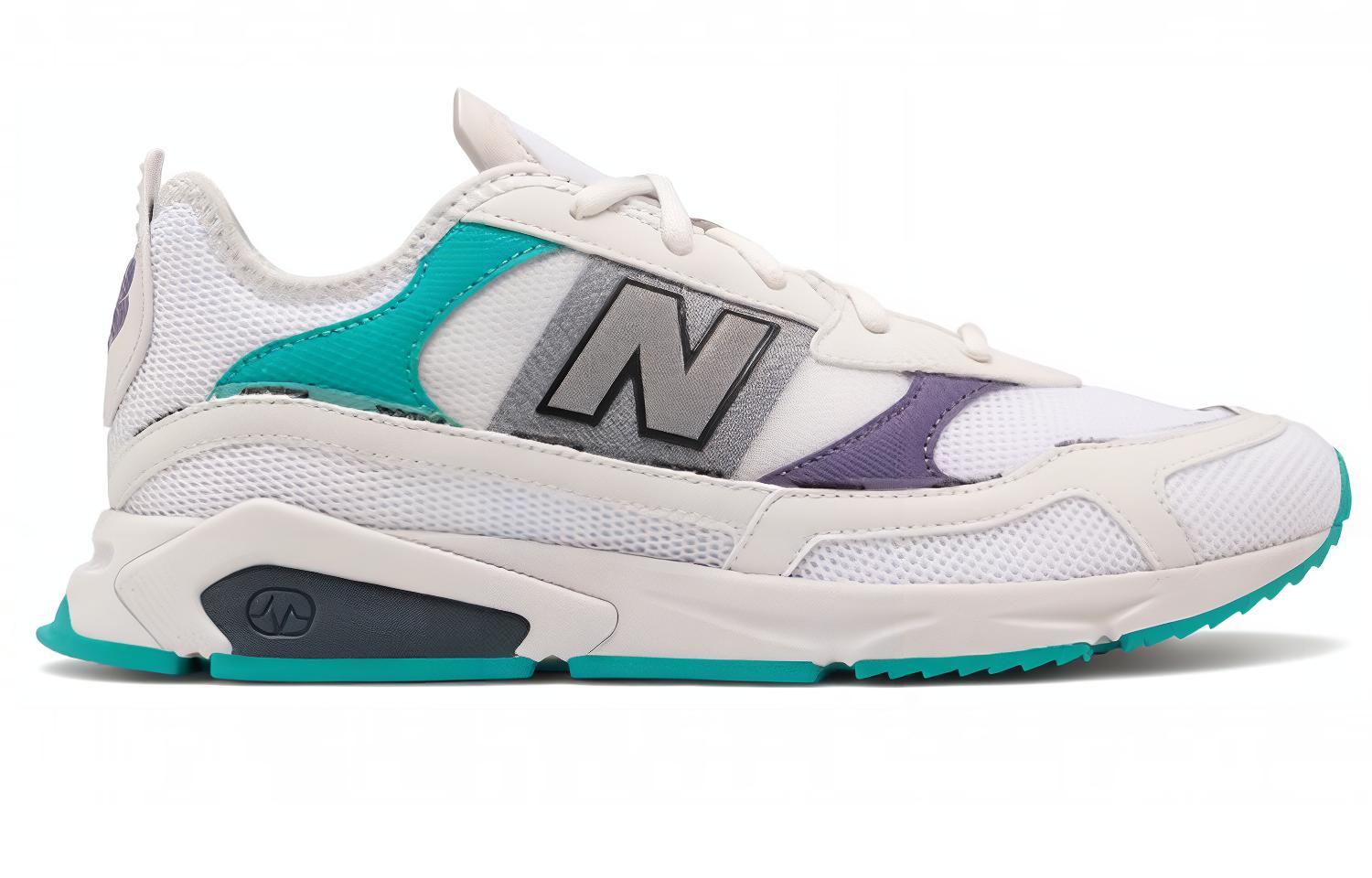 Кроссовки унисекс New Balance X Racer белые серебристые, 37 EU