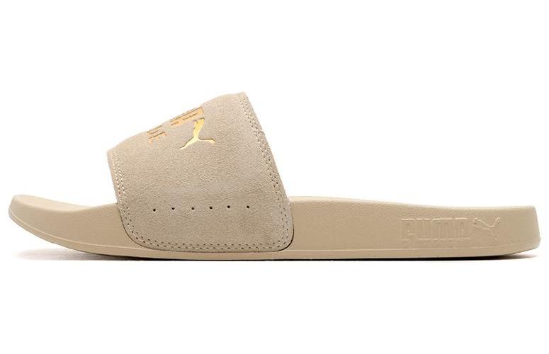 Шлепанцы унисекс PUMA Leadcat 2.0 Suede Tan Gold ecru-gold, 39 EU