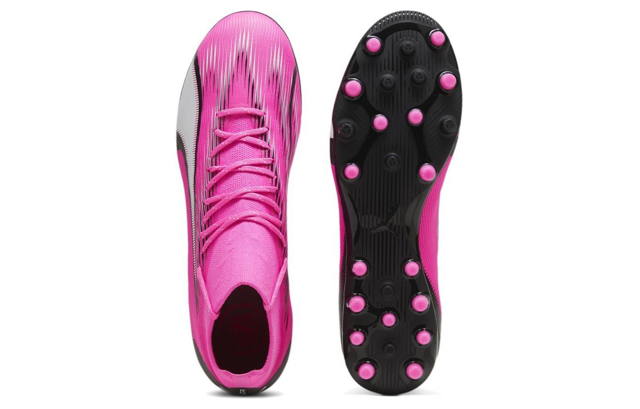 Футбольные бутсы мужские PUMA Ultra Pro Mg pink black white
