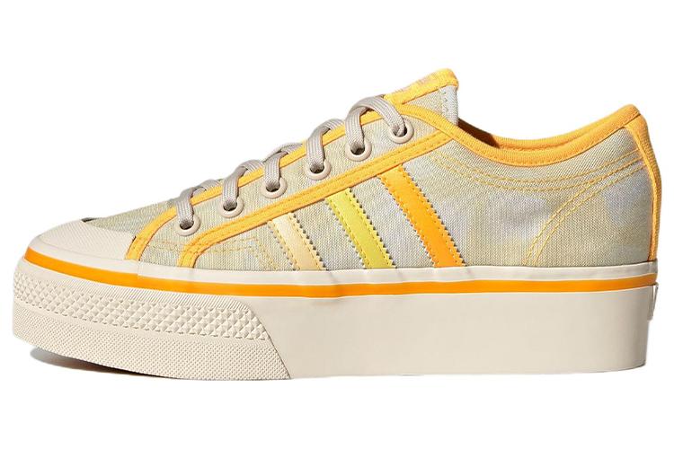 Кеды женские Adidas Nizza Platform Lo Parley почти желто-оранжевые