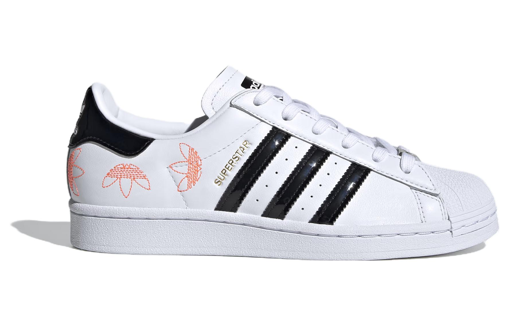 Кеды женские Adidas Originals Superstar Logo черные, белые, 36 EU