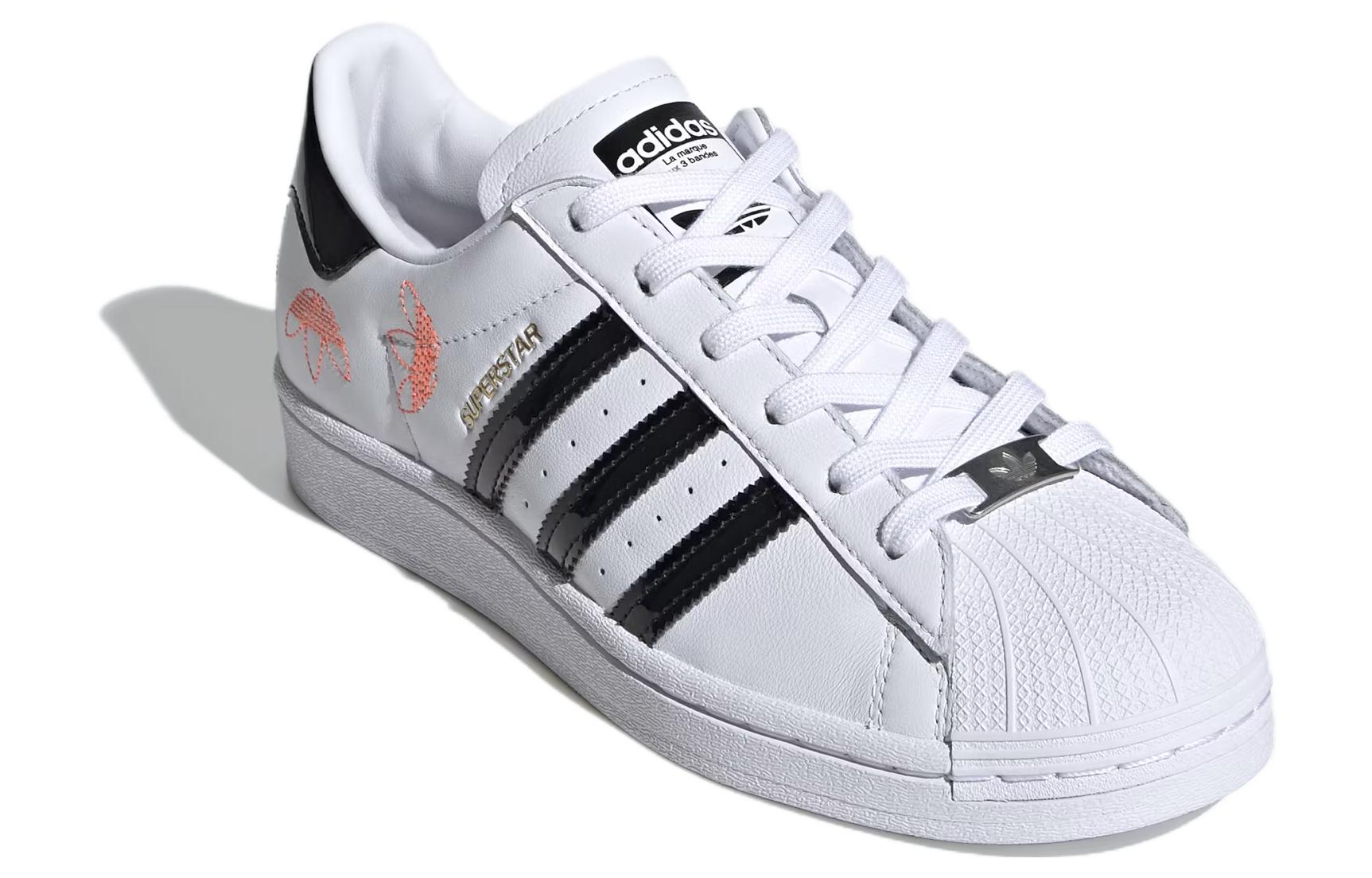 Кеды женские Adidas Originals Superstar Logo черные, белые, 36 EU
