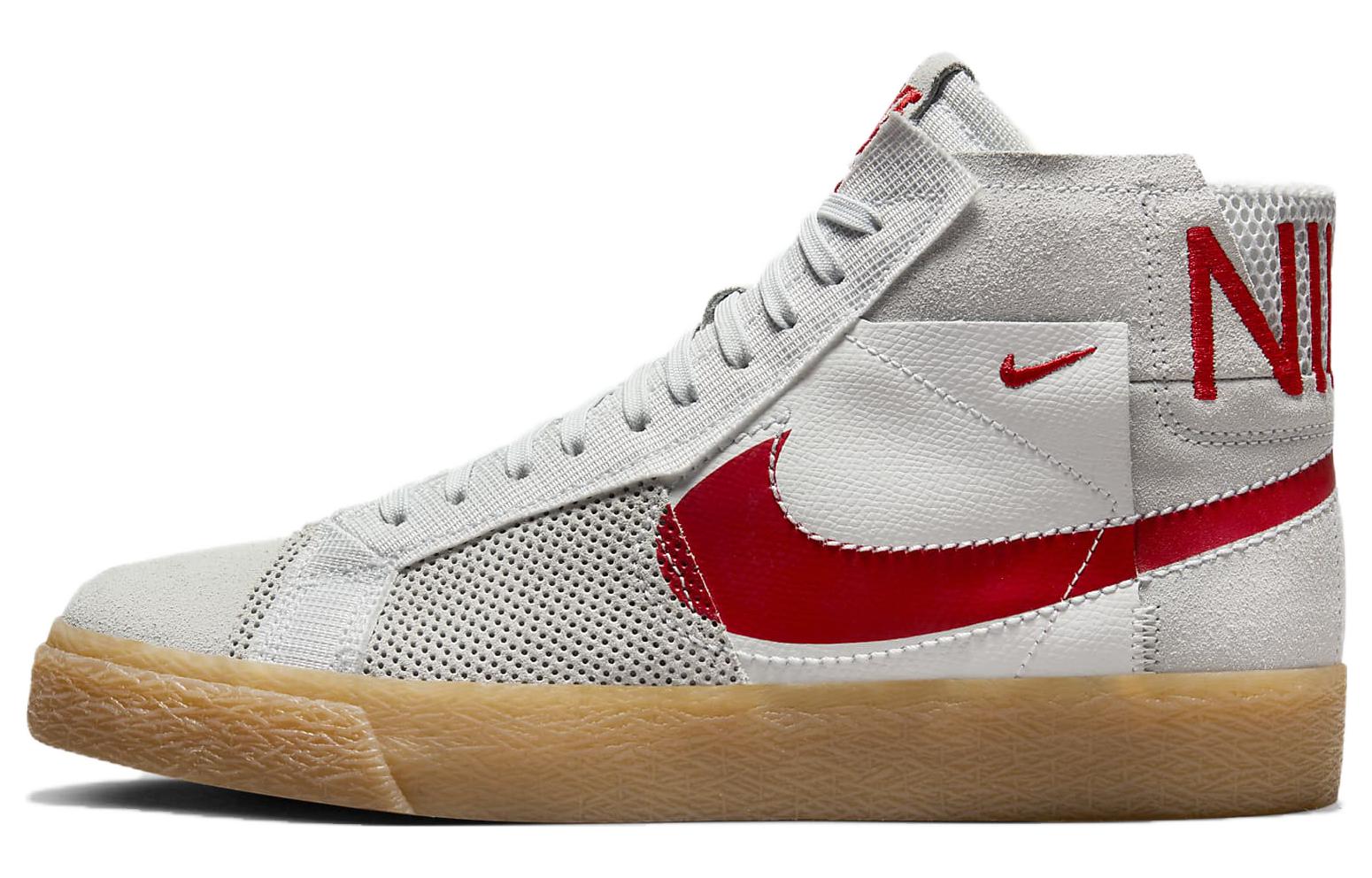 Кеды унисекс Nike Zoom Blazer Mid Premium Deconstructed белые, 36 EU