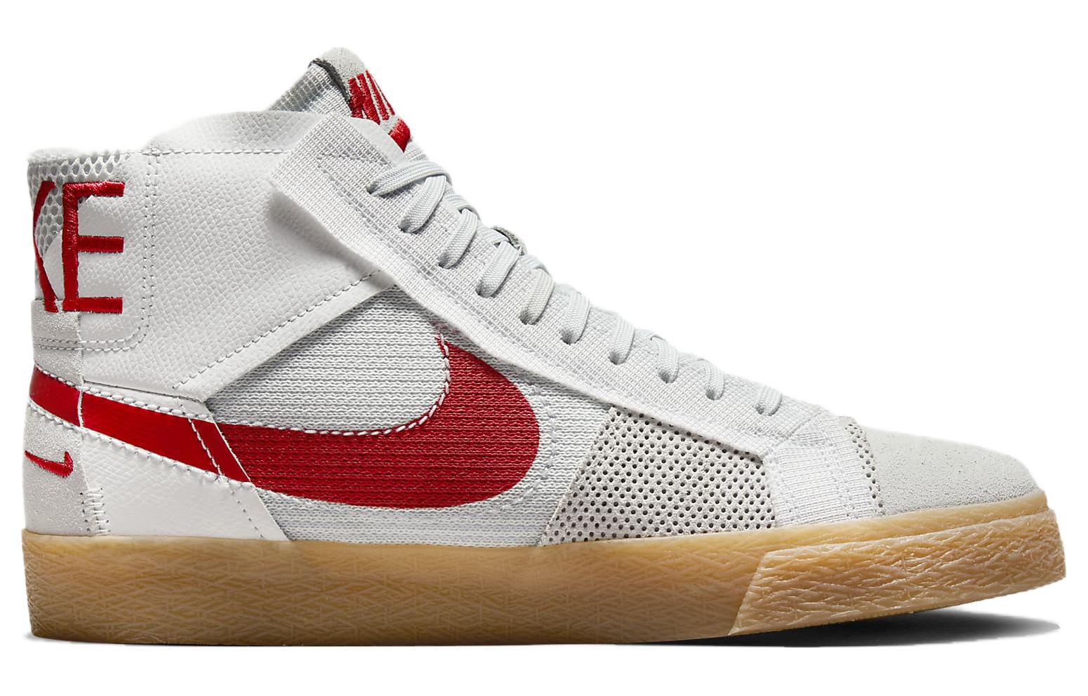 Кеды унисекс Nike Zoom Blazer Mid Premium Deconstructed белые, 36 EU