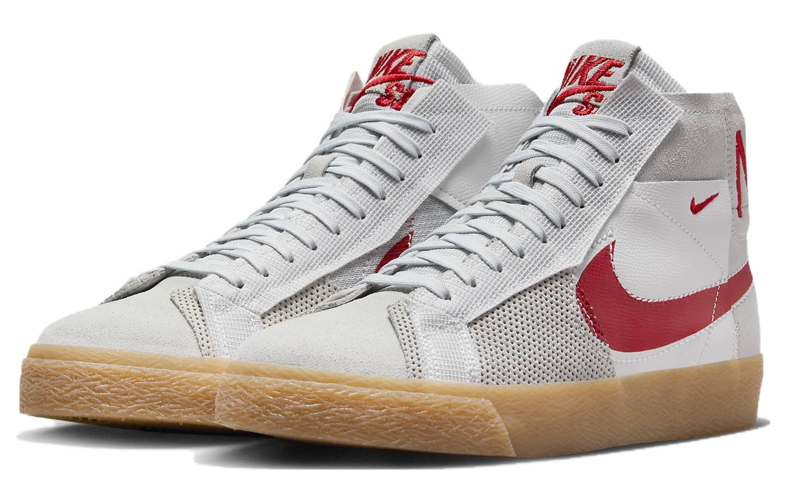 Кеды унисекс Nike Zoom Blazer Mid Premium Deconstructed белые, 36 EU