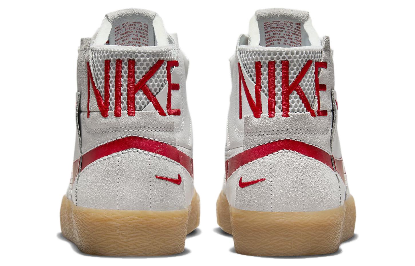 Кеды унисекс Nike Zoom Blazer Mid Premium Deconstructed белые, 36 EU