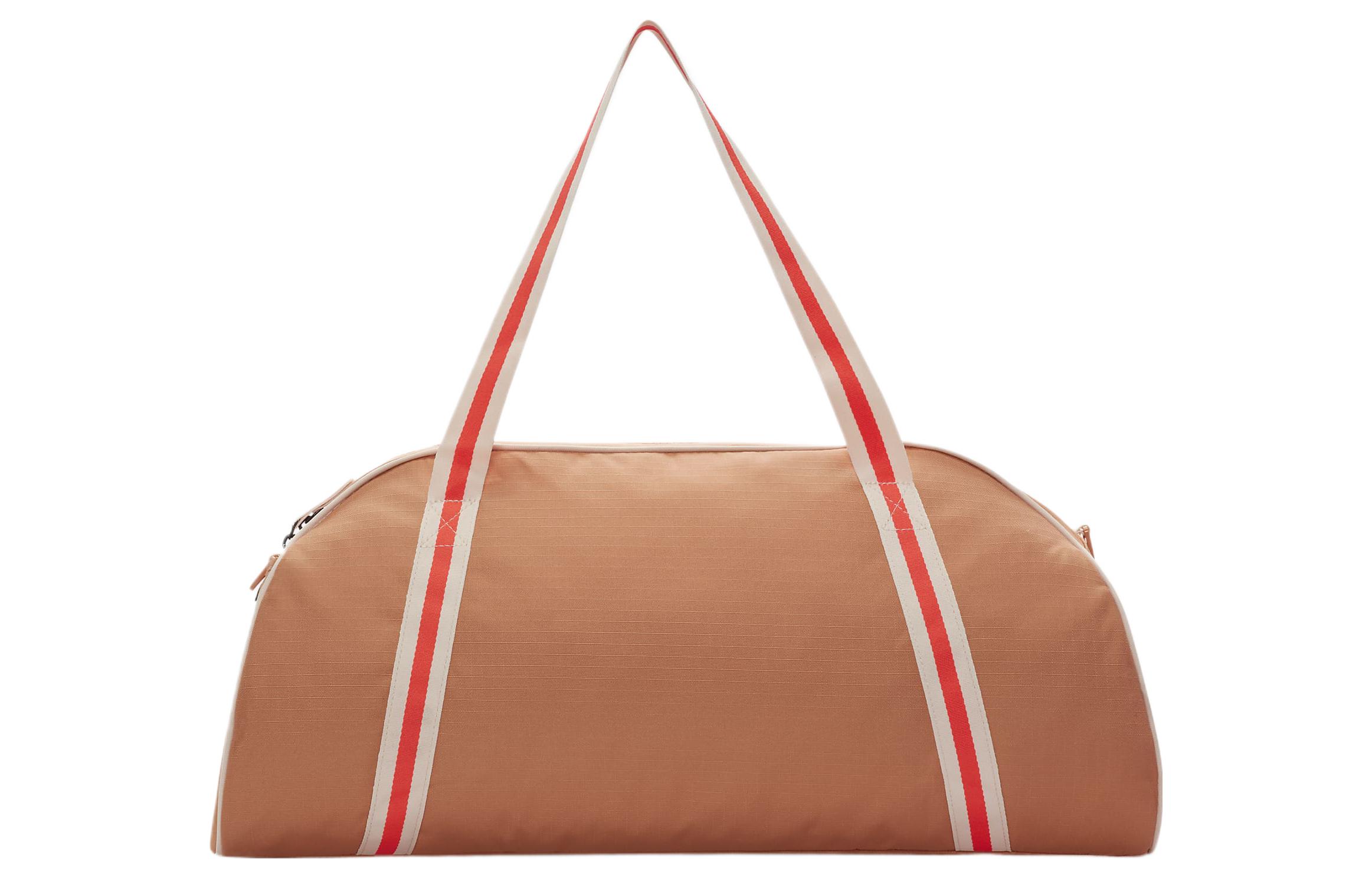 Спортивная сумка Nike DH6863-225 янтарно коричневая и ярко бордовая