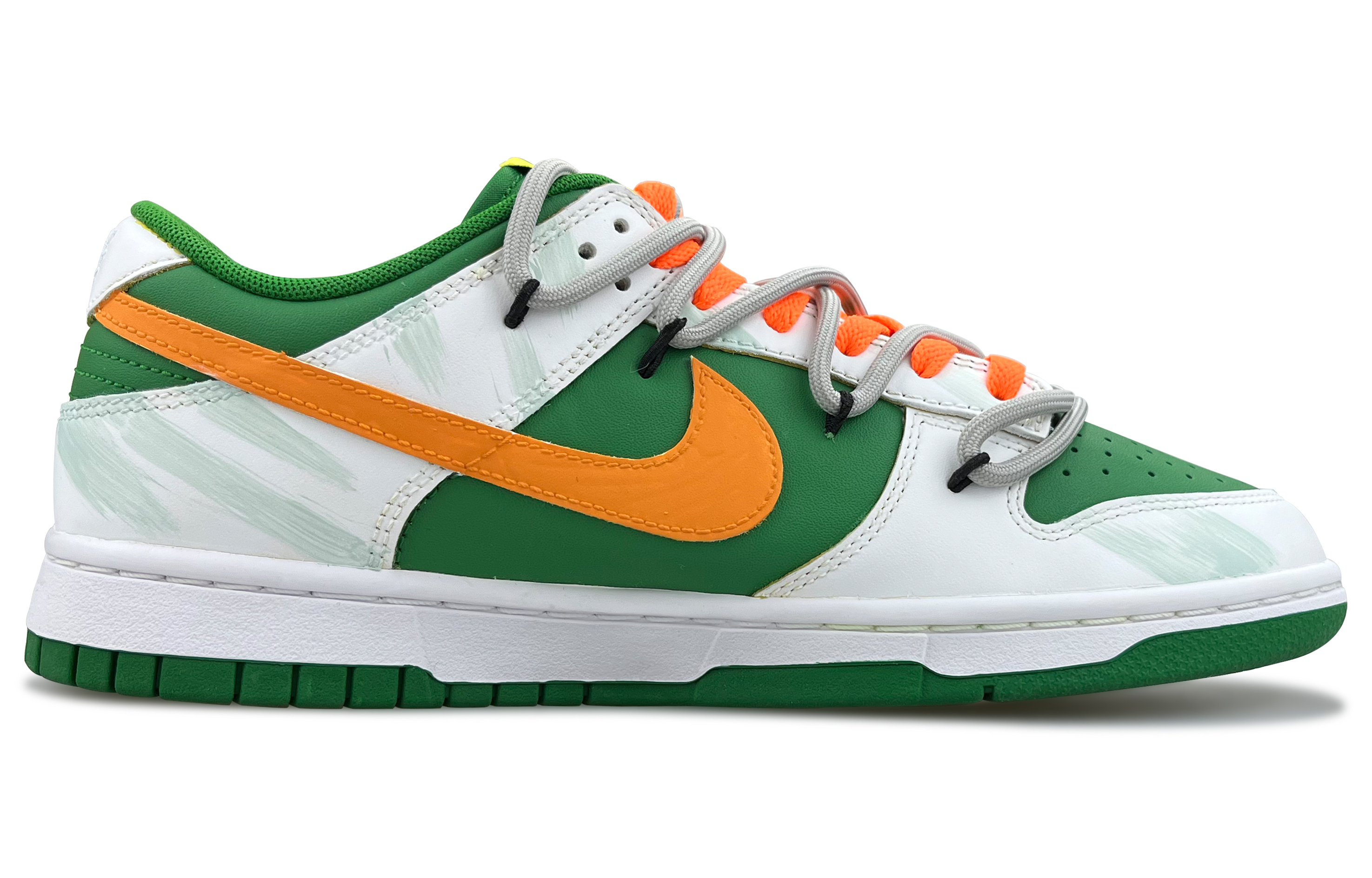 Кеды мужские Nike Dunk Trendy Reverse Low-Top зелено-оранжевые, 42.5 EU