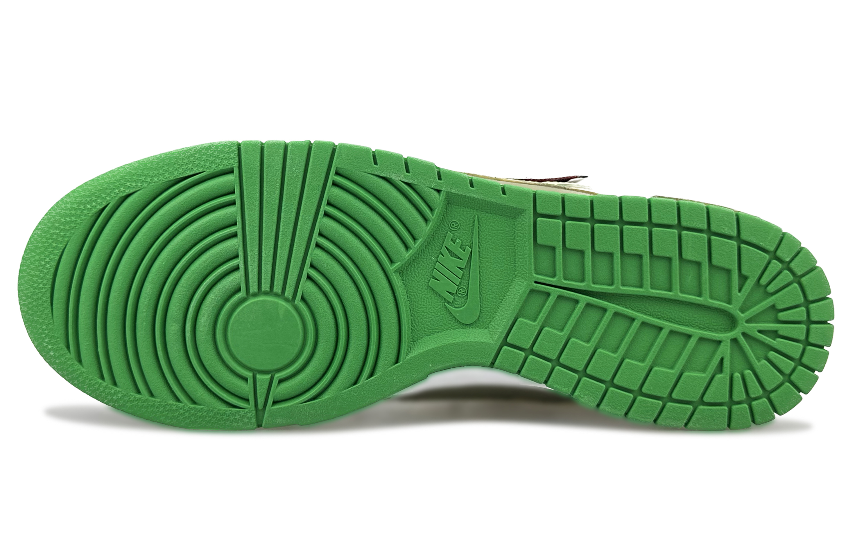 Кеды мужские Nike Dunk Trendy Reverse Low-Top зелено-оранжевые, 42.5 EU