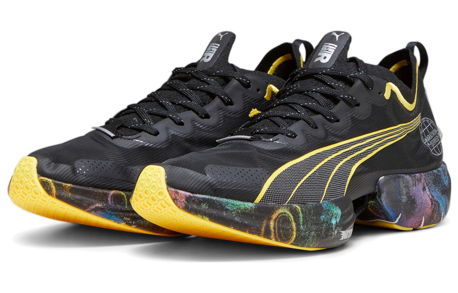 Беговые кроссовки мужские PUMA Fast R Nitro Elite черные, 39 EU