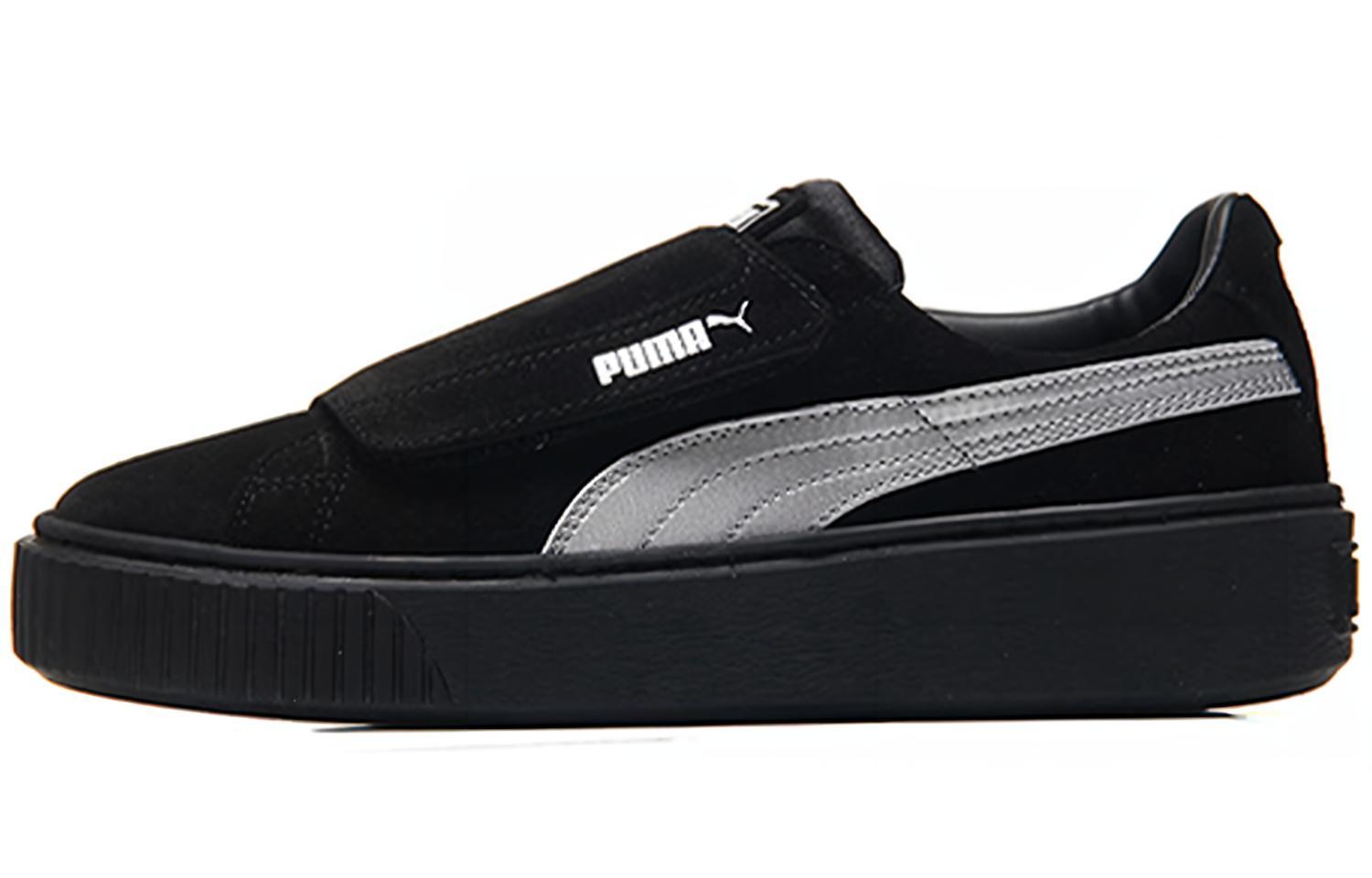 Кеды женские PUMA Platform Strap Satin черные, 38 EU