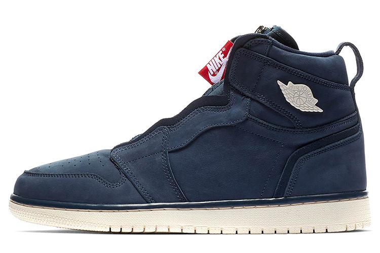 Кроссовки женские Jordan 1 High Zip, navy, 36 EU