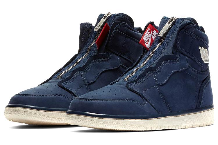 Кроссовки женские Jordan 1 High Zip, navy, 36 EU
