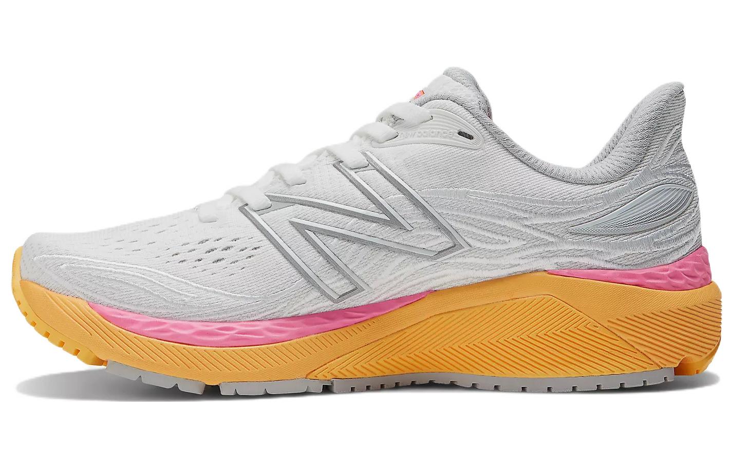 Кроссовки женские New Balance Fresh Foam X 860 V12 белые, оранжевые, розовые