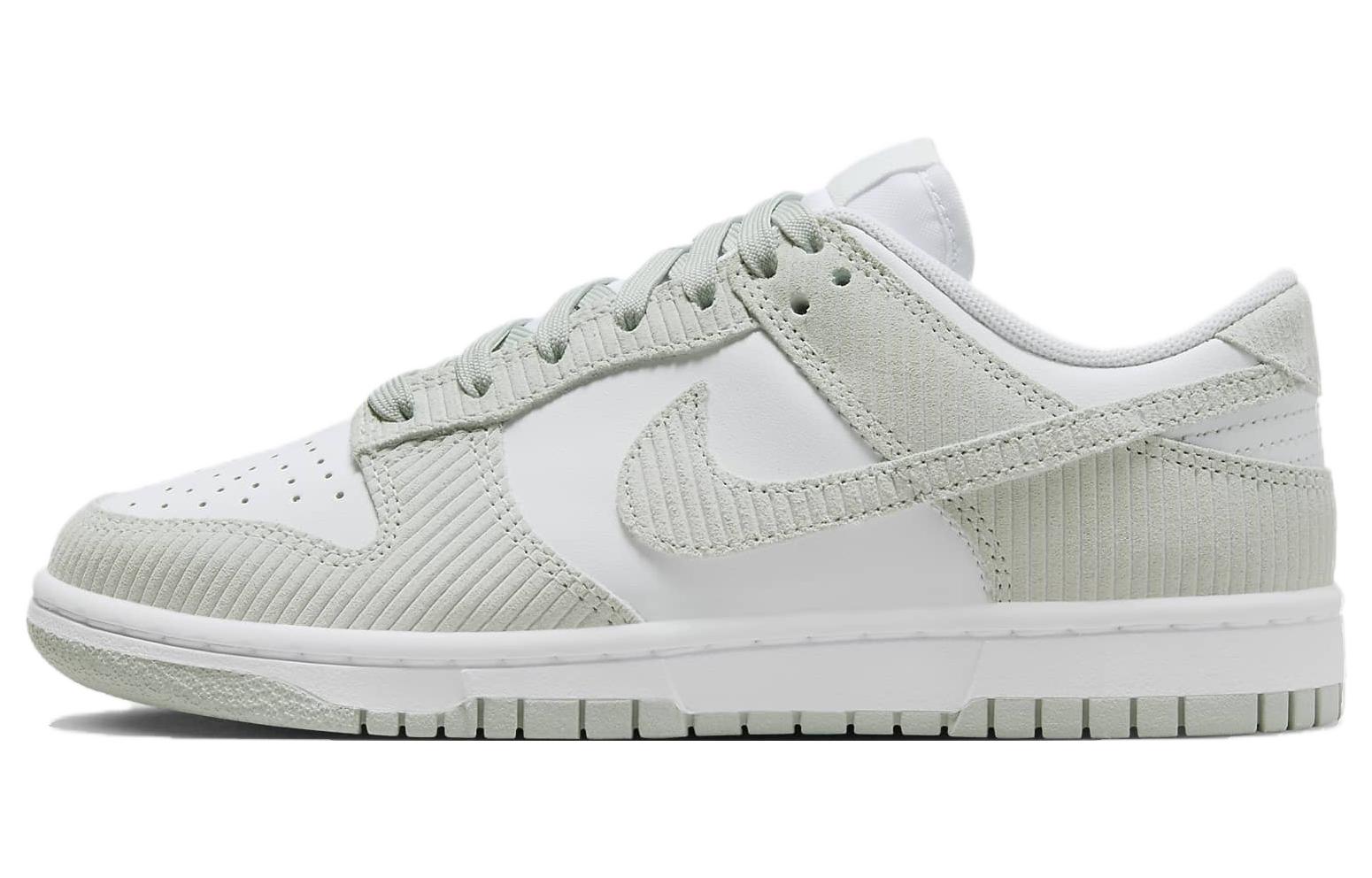 Кроссовки женские Nike Dunk Low Light Silver Corduroy белые, 40.5 EU