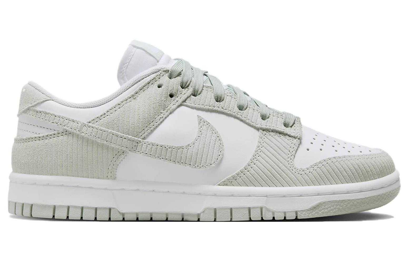 Кроссовки женские Nike Dunk Low Light Silver Corduroy белые, 40.5 EU