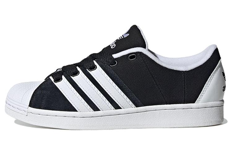 Кроссовки унисекс Adidas SST Supermodified черные, белые, 42 2/3 EU