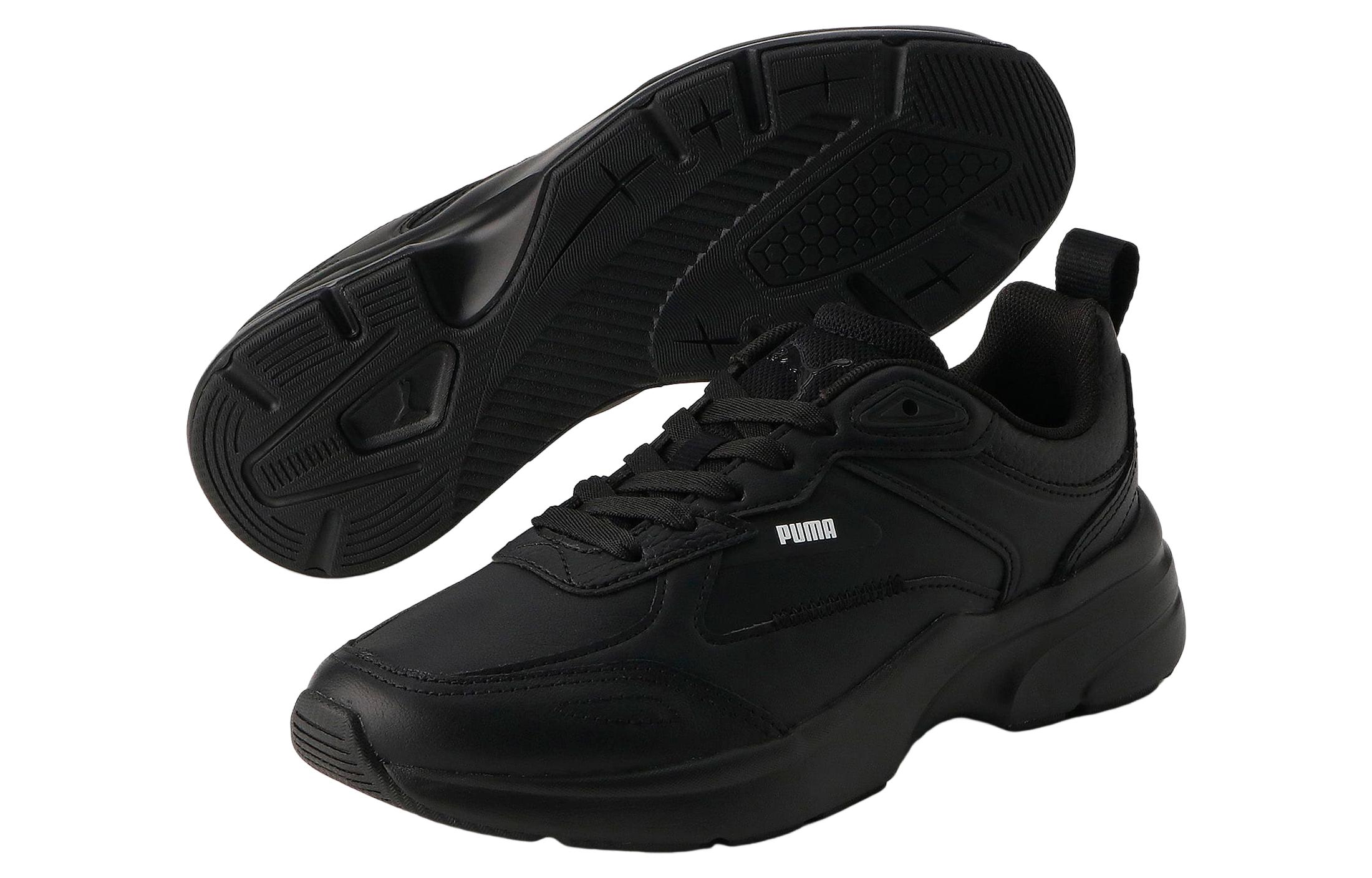 Кроссовки женские PUMA Fs Runner Leren черные, 35.5 EU