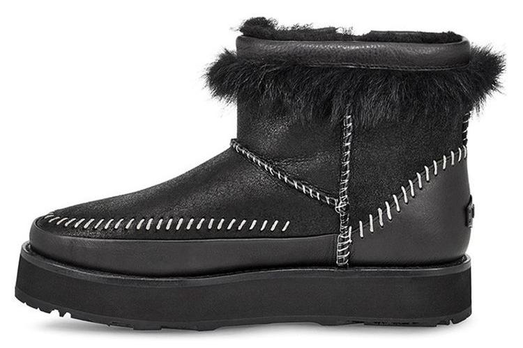 Полусапоги женские UGG Fluff Punk Boot черные, 36 EU