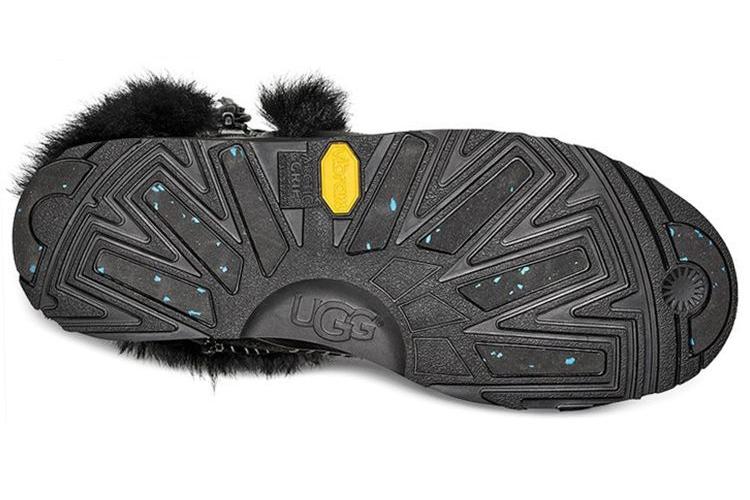 Полусапоги женские UGG Fluff Punk Boot черные, 36 EU