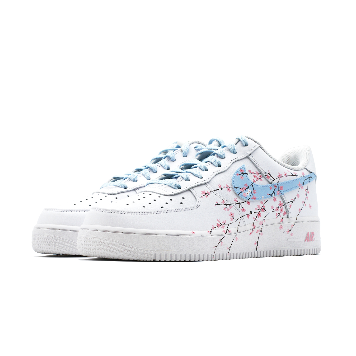 Кроссовки мужские Nike Air Force 1 Low Hand Drawn Collection белые, синие, розовые, 42 EU