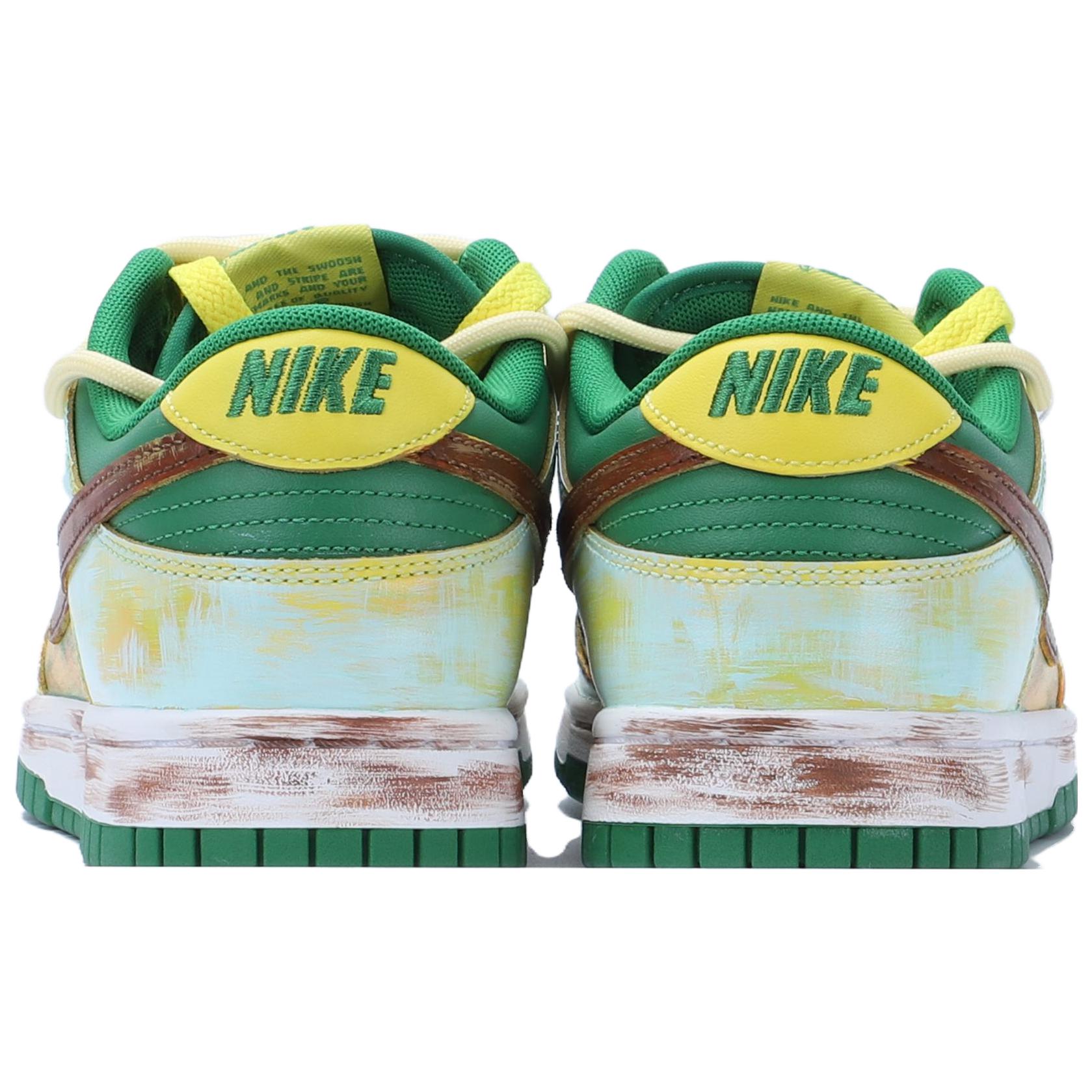 Кеды мужские Nike Dunk Low Top желто-зелёные, 41 EU