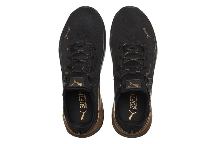 Бутсы женские Puma Platinum Metallic черные, золотые, 36 EU