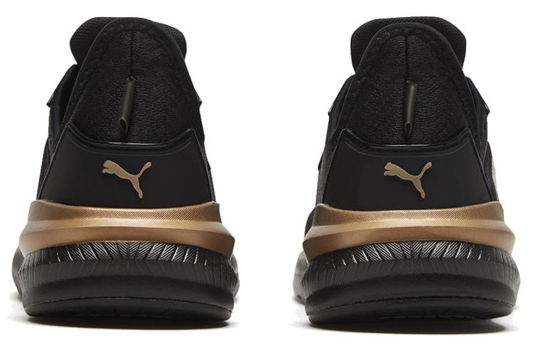 Бутсы женские Puma Platinum Metallic черные, золотые, 36 EU