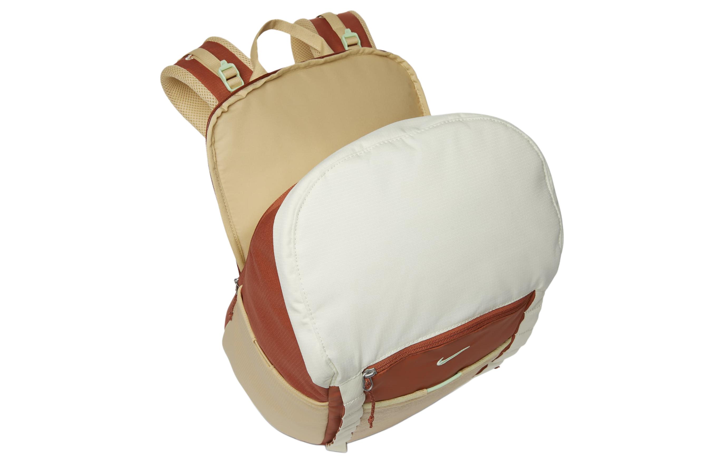 Рюкзак унисекс Nike DJ9677-825 конопляный с мятно-зелёным акцентом