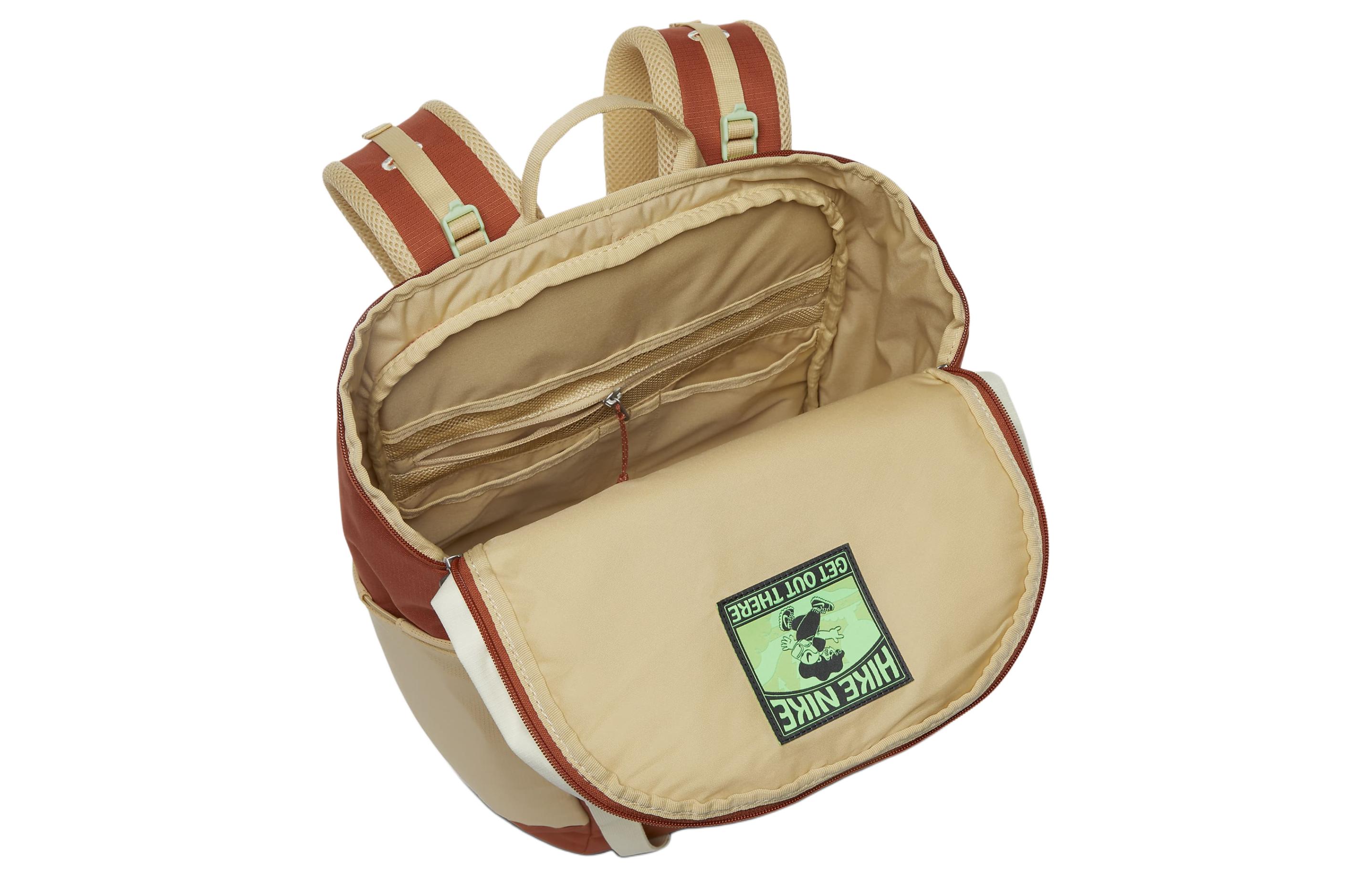 Рюкзак унисекс Nike DJ9677-825 конопляный с мятно-зелёным акцентом