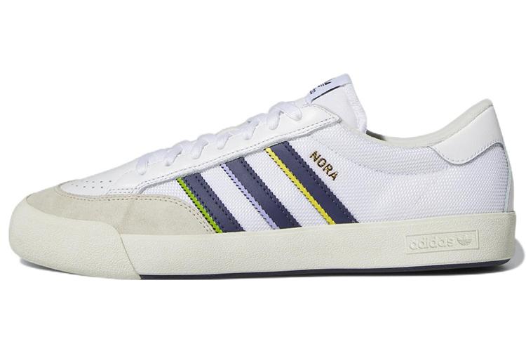 Кеды унисекс Adidas Nora белые и тёмно-синие, 43 EU