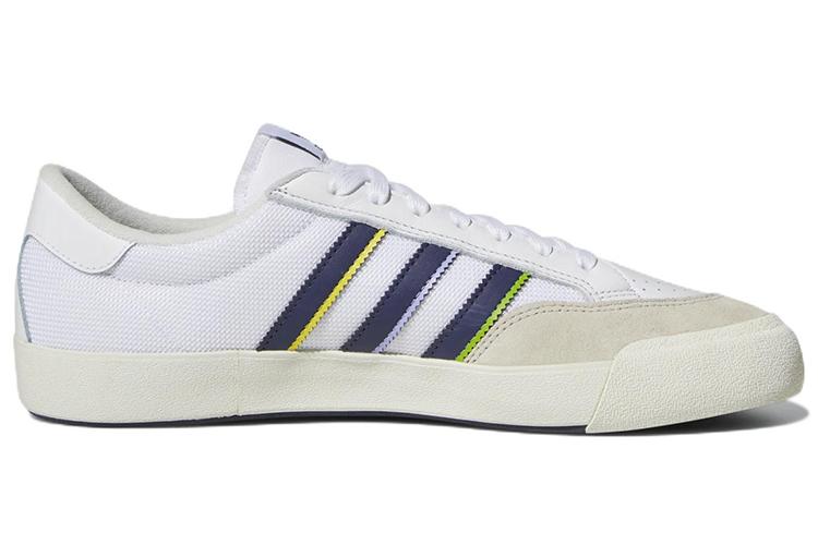 Кеды унисекс Adidas Nora белые и тёмно-синие, 43 EU