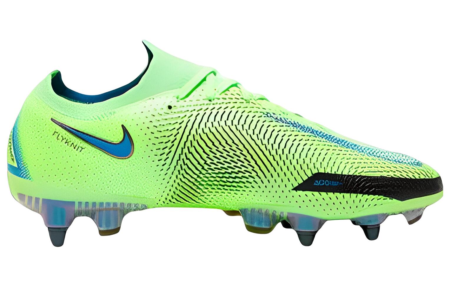 Футбольные бутсы мужские Nike Phantom GT Elite SG Pro зеленые-голубые, 39 EU