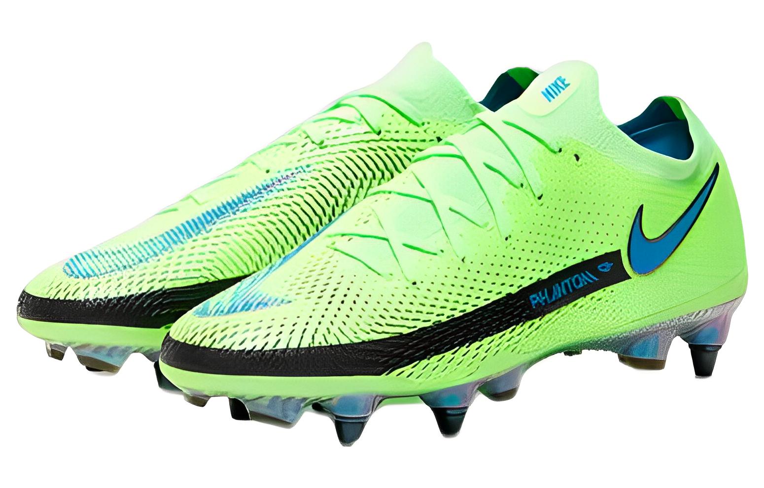 Футбольные бутсы мужские Nike Phantom GT Elite SG Pro зеленые-голубые, 39 EU