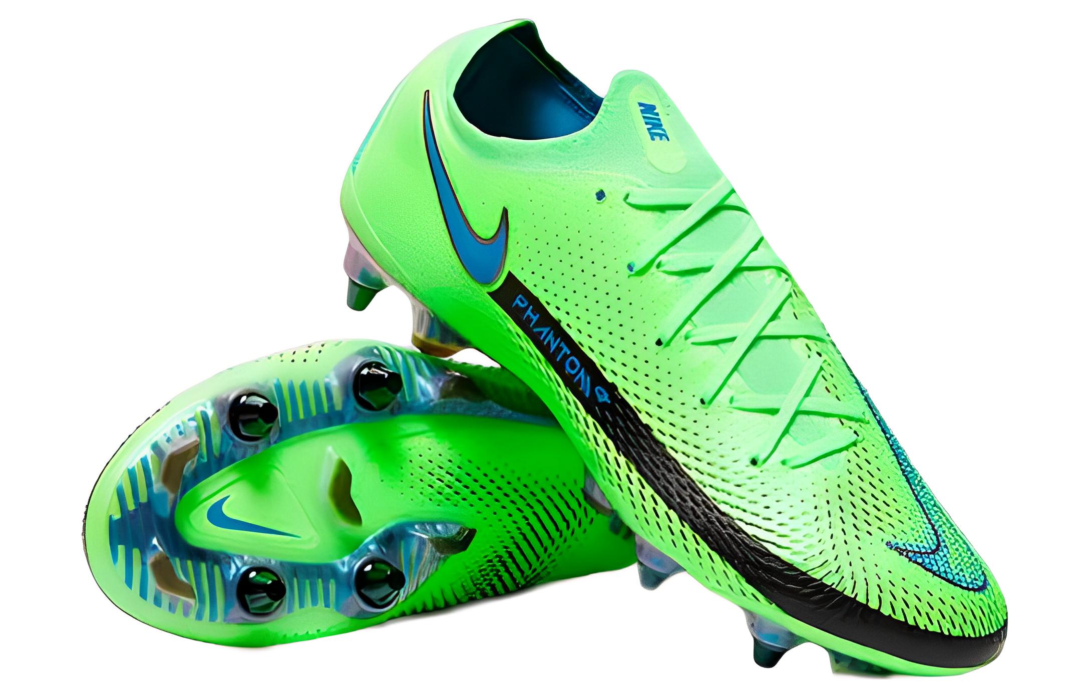 Футбольные бутсы мужские Nike Phantom GT Elite SG Pro зеленые-голубые, 39 EU